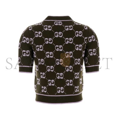 GUCCI GG WOOL BOUCLÉ JACQUARD TOP 770059